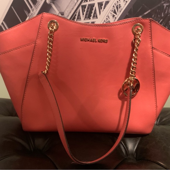 Michael Kors Jet Set shoulder pink bag purse - Picture 2 of 6